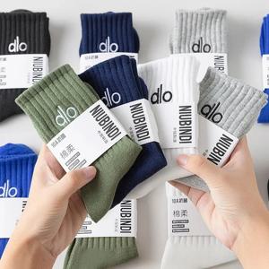 dlo 순면 데오도란트 양말 사계절용 대형 농구 양말 100% 신장면 땀 흡수 양말