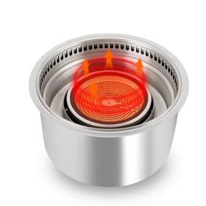 새로운 한국산 전기 그릴 광고용 바베큐 그릴 1500w 원형 배기관 설치 불필요 그릴