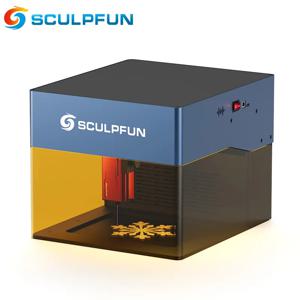 Sculpfun iCube ProMax 10W 레이저 조각기 휴대용 레이저 각인기(연기 필터 온도 알람 기능 포함) 120x120mm 영역