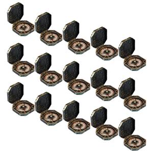 15Pcs 해적 나침반 플라스틱 소품 파티 호의품 장식 의상 액세서리 해적 테마를 위한 역할 놀이 소품