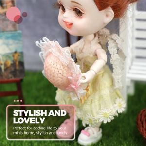 어린이 방을 위한 미니어처 밀짚모자 장식 DIY 마이크로 풍경 액세서리 프리미엄 원단 소형 모자 공예용 홈 오피스 책상용