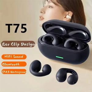 기존 T75 TWS 터치 컨트롤 무선 헤드폰 블루투스 이어폰 스포츠 이어 버드 Iphone Xiaomi 휴대폰 용 음악 헤드셋