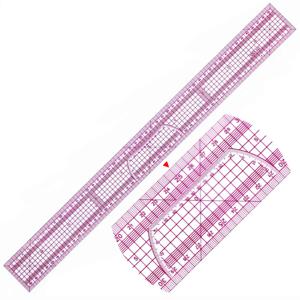 50cm/19.68인치 및 5cm/2인치 이중 스케일 플라스틱 눈금자, 봉제, 공예용 유연한 측정 도구