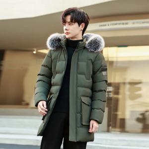 남성용 아웃도어 고품질 방풍 통기성 두꺼운 패딩 재킷 겨울용 두꺼운 방풍 및 따뜻한 모자 달린 롱 코튼 재킷