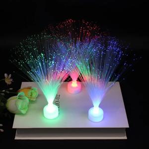 신기한 다채로운 LED 광섬유 조명 별이 빛나는 하늘 색상 변환 촛불 램프 분위기 조명 홈 데코