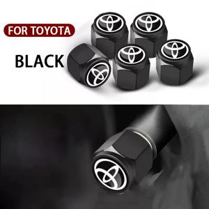 5pcs 자동차 타이어 스템 밸브 캡 방진 캡 커버 액세서리 Toyota Hilux Aygo Yaris Ractis Corolla Camry CHR Auris Tacoma