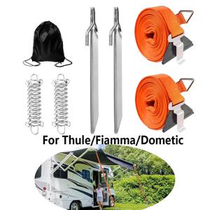RV 어닝 스톰 밴드 스트랩 타이 다운 카라반 캠핑 액세서리 (Thule, Fiamma, Dometic 어닝 캐노피, 대부분의 모터홈용)
