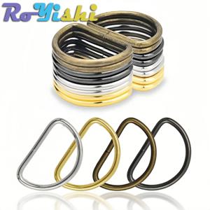 10-100Pcs 금속 D 링 연결 버클 벨트 핸드백 스트랩 가방 신발 하드웨어 DIY 바느질 액세서리 10/12/15/20/25/32/38mm