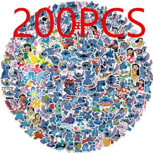 50/100/200Pcs 귀여운 만화 릴로 스티치 스티커 스크랩북 노트북 전화 수하물 스케이트 보드 데칼 스티커 장난감 선물