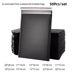 50pcs 블랙 펄 봉투 가방 버블 봉투 메일러 사무실 포장용 패딩 봉투 셀프 가방 선물 포장용