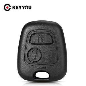 KEYYOU 리모컨 자동차 키 쉘 케이스 교체용 쉘 커버 시트로엥 C1 C4 푸조 107 207 307 407 206 306 406용