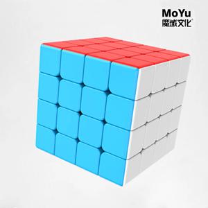 MoYu 4x4 Meilong 4x4x4 매직 큐브 스피드 큐브 매직 퍼즐 Strickerless Magico Cubo moyu Cubing Toys for Children