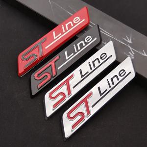 3D 금속 STLine ST 라인 엠블럼 자동차 펜더 뒷 트렁크 배지 데칼 스티커 포드 포커스 Fiesta Mondeo 장식 액세서리