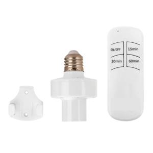 스마트 원격 제어 전등 스위치 E27 LED 램프 무선 타이머 홀더 전구 기본 소켓 On/Off 천장 샹들리에 용 30M 범위