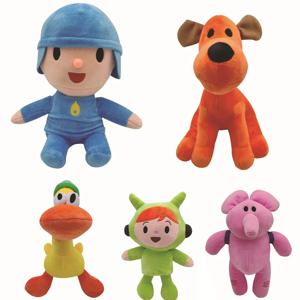 25cm 뜨거운 새로운 Pocoyo 봉제 인형 Kawaii Little P Youyou Peluche Barto 오리 강아지 룰라 엘리 코끼리 플러시 장난감 어린이 장난감