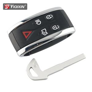 YIQIXIN 5 버튼 Jaguar X XF XK JF XJ XE XJL X-Type S-Type 2007 2008 2009 2010 2012 원격 자동차 키 쉘 Fob 케이스 커버
