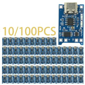 10/100pcs TP4056 1A 리튬 배터리 충전 보드 모듈 TYPE-C USB 인터페이스 충전 보호 투인원