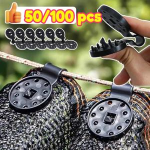 50/100개입 헤비 듀티 잠금 그립 플라스틱 클립, 온실 차광막 고정 클램프, 방수포 클립, 울타리 천막 클립, 정원 그물망용