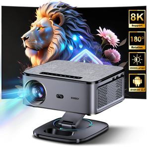 XIWBSY 35000루멘 안드로이드 12 프로젝터 블루투스5.2 오토포커스 스마트 LED 프로젝터 4K 휴대용 3D 홈시어터 시네마 IPTV 빔프로젝터