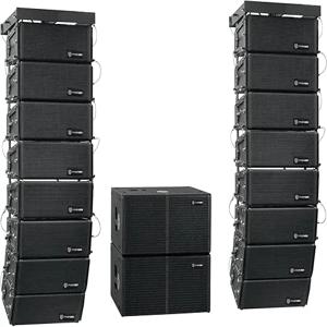 PRORECK 베뉴 세트 10000W P.M.P.O 스테레오/모노 DJ 파워드 PA 스피커 시스템 콤보 세트 듀얼 4인치 라인 어레이 스피커, 듀얼 12인치