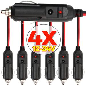 자동차 20A 남성용 시가 라이터 LED 소켓 플러그 커넥터 어댑터 시가렛 안스테커 자동차 구리선 고출력 12V 24V