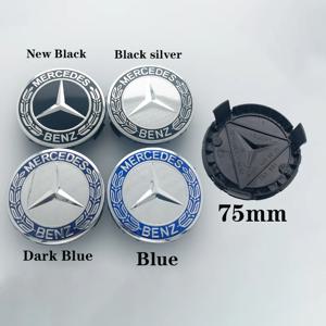 4개--75mm 휠 허브 캡 엠블럼 교체품 메르세데스 벤츠 AMG C180 C200 E260 E300 ML350 W230 W204 W205 W210 W211 A1714000025