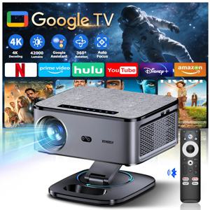 XIWBSY 2026 휴대용 4K UHD 프로젝터 42000루멘 영화용 구글 TV 프로젝터 BT5.4 WiFi6 안드로이드 TV 11.0 스마트 홈 프로젝터