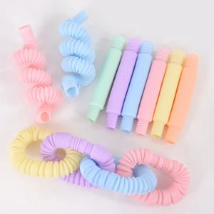 6-24Pcs 재미 있은 팝 튜브 파이프 Fidget 어린이를위한 감각 Antistress 장난감 성인 생일 파티는 Pinata 필러 Goodie Bag를 선호합니다