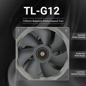 Thermalright 120mm 케이스 팬 TL-G12/G12B/G12RB CPU 쿨링 팬 120mm 저소음 밸런스 팬 역방향 공기 흐름 디자인 팬