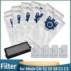 호환용 밀레 GN 디럭스 합성 진공 청소기 용 먼지 봉투 필터 S2 S5 S8 C1 C3 S5000 S8000 교체 백 모터