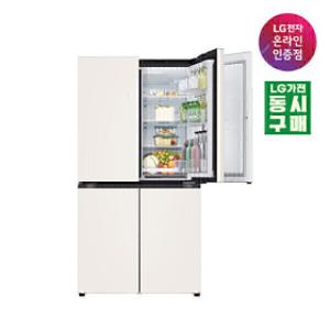 LG 디오스 오브제컬렉션 매직스페이스 냉장고 T875MEE111 1등급 870L 4도어 (동시구매)
