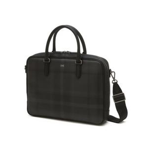 닥스 액세서리 25FW 브라운 체크 가죽 서류가방 DBBA5F790W3
