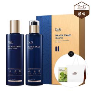 닥터지 블랙 스네일 베이직 2종 세트 (토너150ml, 에멀전150ml) (증)레드블레미쉬 비타C 마스크+닥터지 쇼핑백(중)