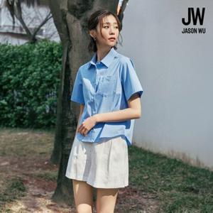 [TV상품]제이슨우 26SS Ayla 코튼 하프슬리브 셔츠 3종 (네이비,화이트 공통 2종 + 블루 or 민트 택1)