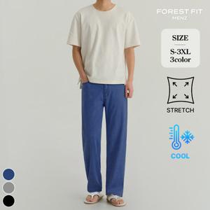 포레스트핏맨즈 (여름찐스판맨즈1탄) 남자 냉감 테이퍼드핏 밴딩 스판 청바지
