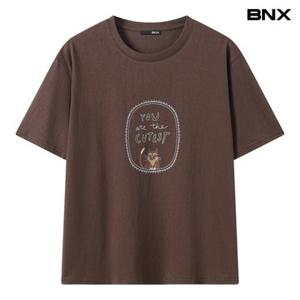 [BNX]프린팅 라운드 데일리 반팔 티셔츠 (BY2TS009L0)