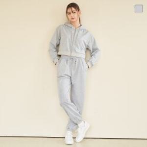 [미르바네스] (TAG가 59,000원) 크롭 후드집업트레이닝세트