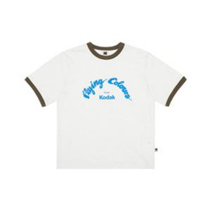 [코닥어패럴] 그래픽 링거 반팔티셔츠 IVORY