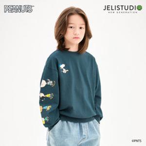 [젤리스튜디오] [피너츠]스누피와 친구들 플레이베이스볼티셔츠