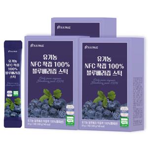 유기농 NFC 착즙 100% 블루베리즙 스틱 14포 3박스