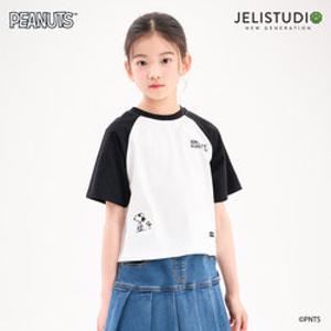 [젤리스튜디오] [피너츠]스누피와 우드스탁 쿨반팔티셔츠