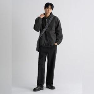 (456121MM65) [에잇세컨즈] 와이드 테이퍼드 핏 데님 팬츠  블랙