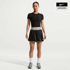 [나이키] 스포츠웨어 여성 루즈 핏 미드라이즈 새틴 쇼츠 IH1329-010