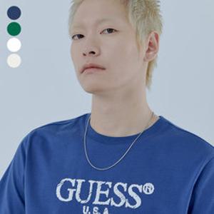 [게스] [CORE] 유니 발포 무테 삼각 반팔 티셔츠 MQ2K8435