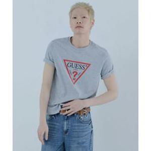게스 GUESS [CORE] 3color 유니 삼각 반팔 티셔츠 MQ2K9405