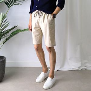 [후앙스] 린넨 스트링포인트 밴드반바지 BNBP1450