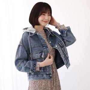 [웬디즈갤러리]쥬시 후드 데님 자켓 IJK104