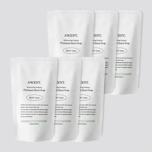 [에이센트] 버블 핸드워시 손세정제 리필 파우치 200ml x 6개입