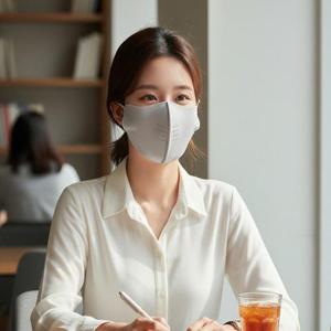 통기구멍 디테일 얇은 기능성 아이스원단 3D 쿨마스크 WFNX2R9