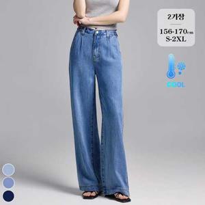 포레스트핏 / (또입진7탄) 여름 밴딩 핀턱 와이드 데님